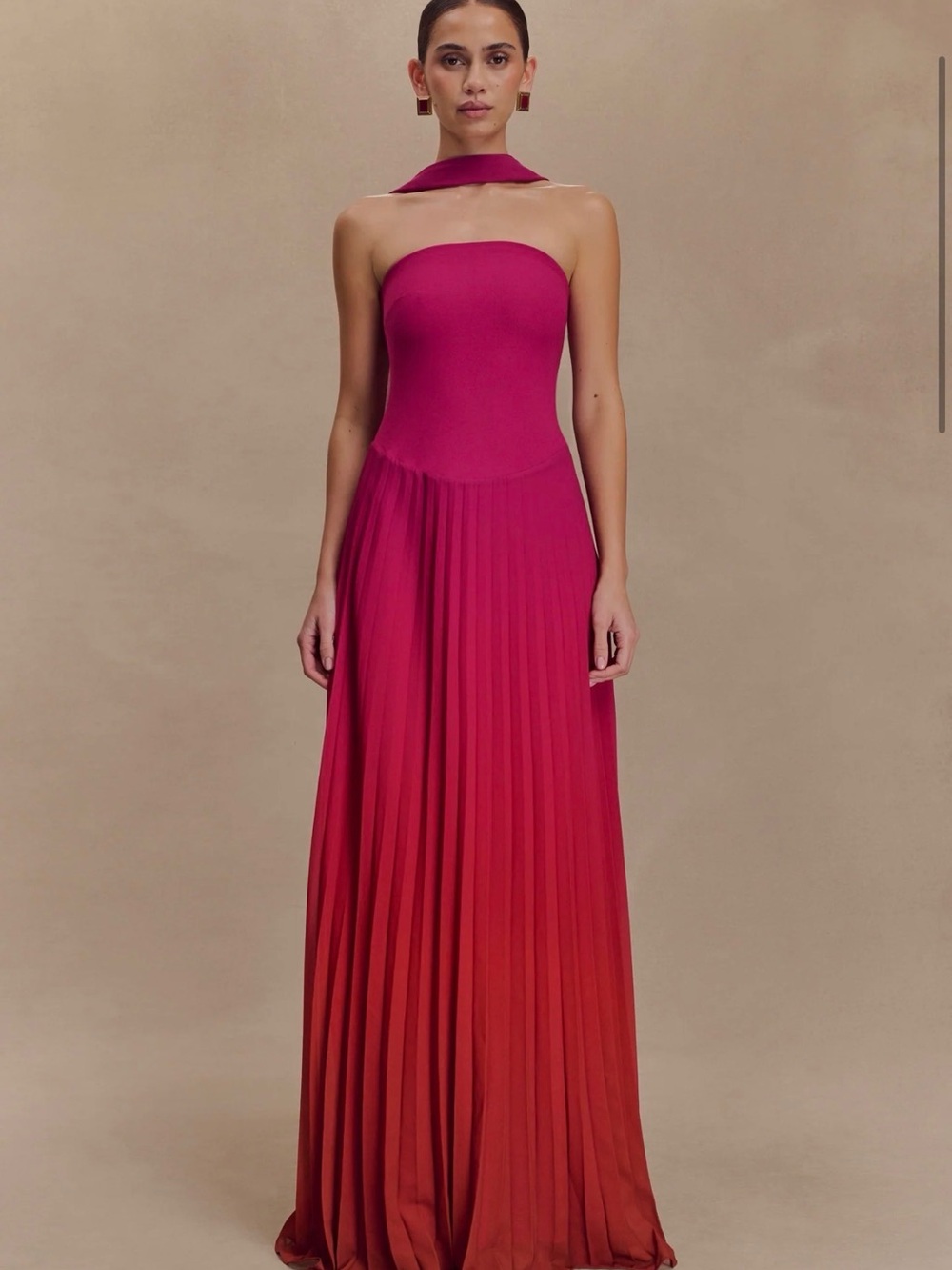 Meshki Caira Chiffon Scarf Maxi Dress